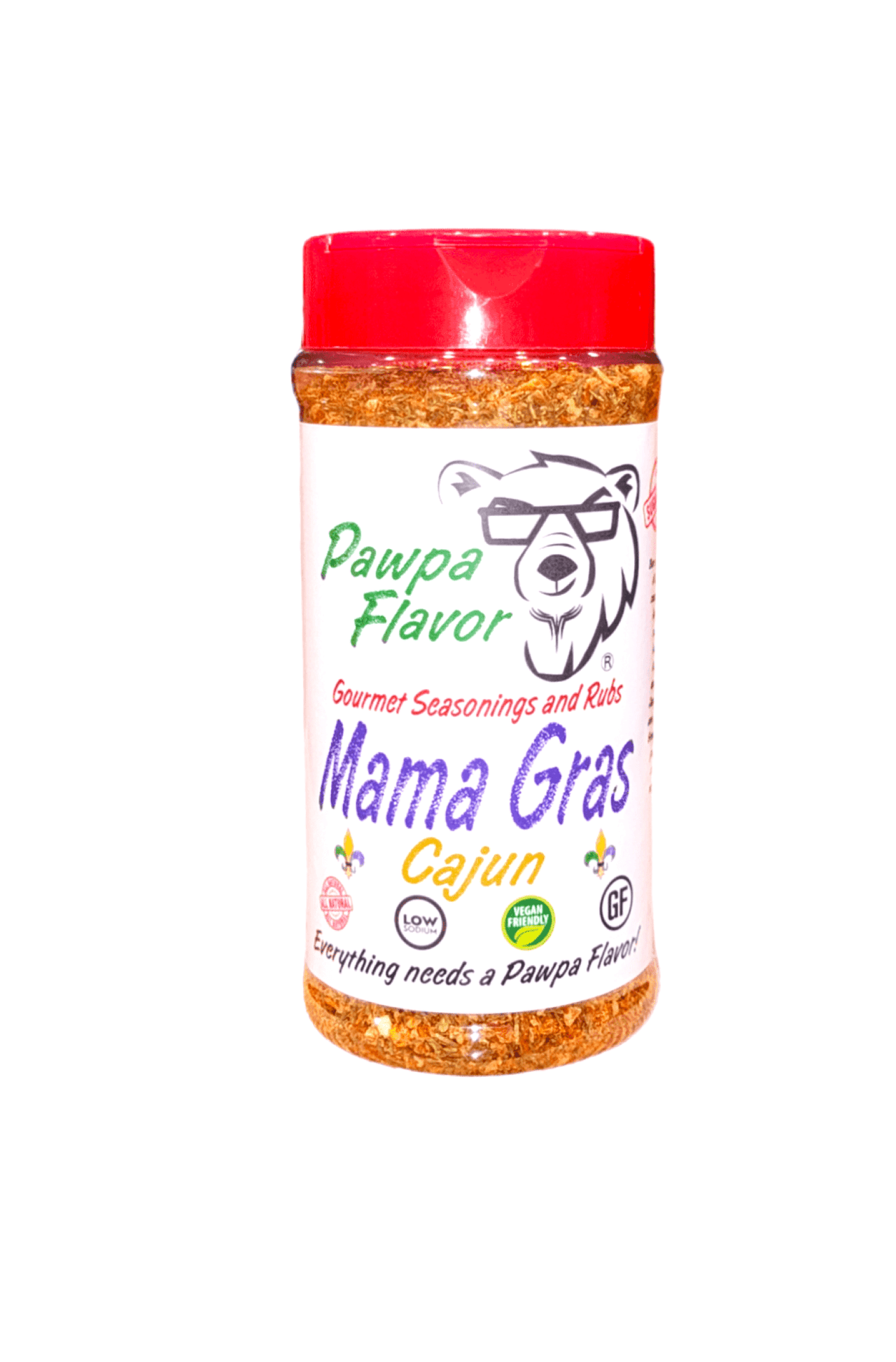 Pawpa Flavor LLC Seasonings and Rubs Large 9.5oz Pawpa Flavor Mama Gras -(Limited Edition Mild Cajun)