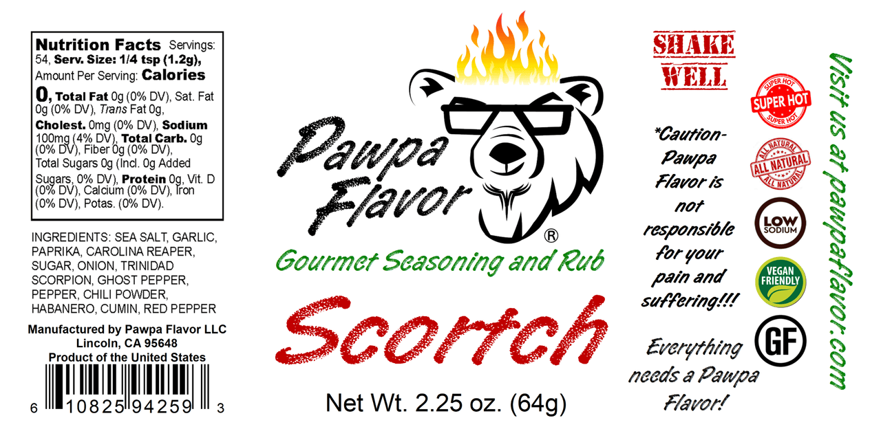 Pawpa Flavor LLC Seasonings and Rubs Pawpa Flavor Scortch