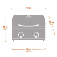 Thumbnail for 13742 | Stainless Tabletop Propane Gas Grill