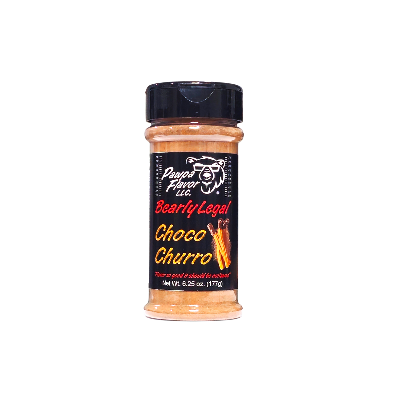 Pawpa Flavor Choco Churro dessert seasoning in signature packaging, a cinnamon-sugar blend with rich chocolate notes.