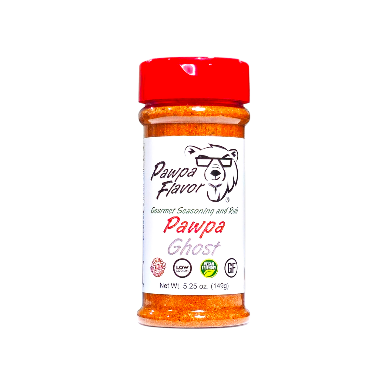 Pawpa Ghost spicy seasoning in signature packaging, featuring intense ghost pepper heat for bold flavor lovers.