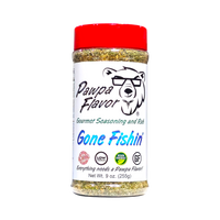 Thumbnail for A bottle of Pawpa Flavor Gone Fishin' seasoning with a red cap and a label featuring the product name and branding.