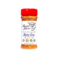 Thumbnail for Jar of Pawpa Flavor Mama Gras Cajun seasoning with bear logo and product details on a white background.
