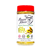 Thumbnail for Pawpa Flavor ‘Just Dill With It’ seasoning blend in signature packaging, a bold dill-forward all-purpose spice for chicken, seafood, and veggies.