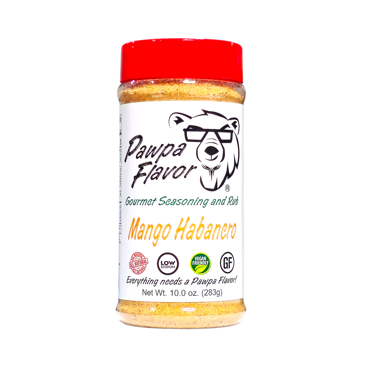Pawpa Flavor Mango Habanero seasoning in signature packaging, a sweet and spicy blend with tropical mango and fiery habanero.