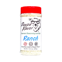 Thumbnail for A bottle of Pawpa Flavor Ranch seasoning with a red cap and a label featuring a bear's face.