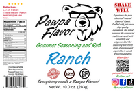 Thumbnail for Pawpa Flavor Ranch seasoning and rub label with bear graphic and product details.