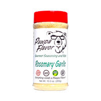 Thumbnail for Pawpa Flavor Rosemary Garlic seasoning jar with a red cap on a white background