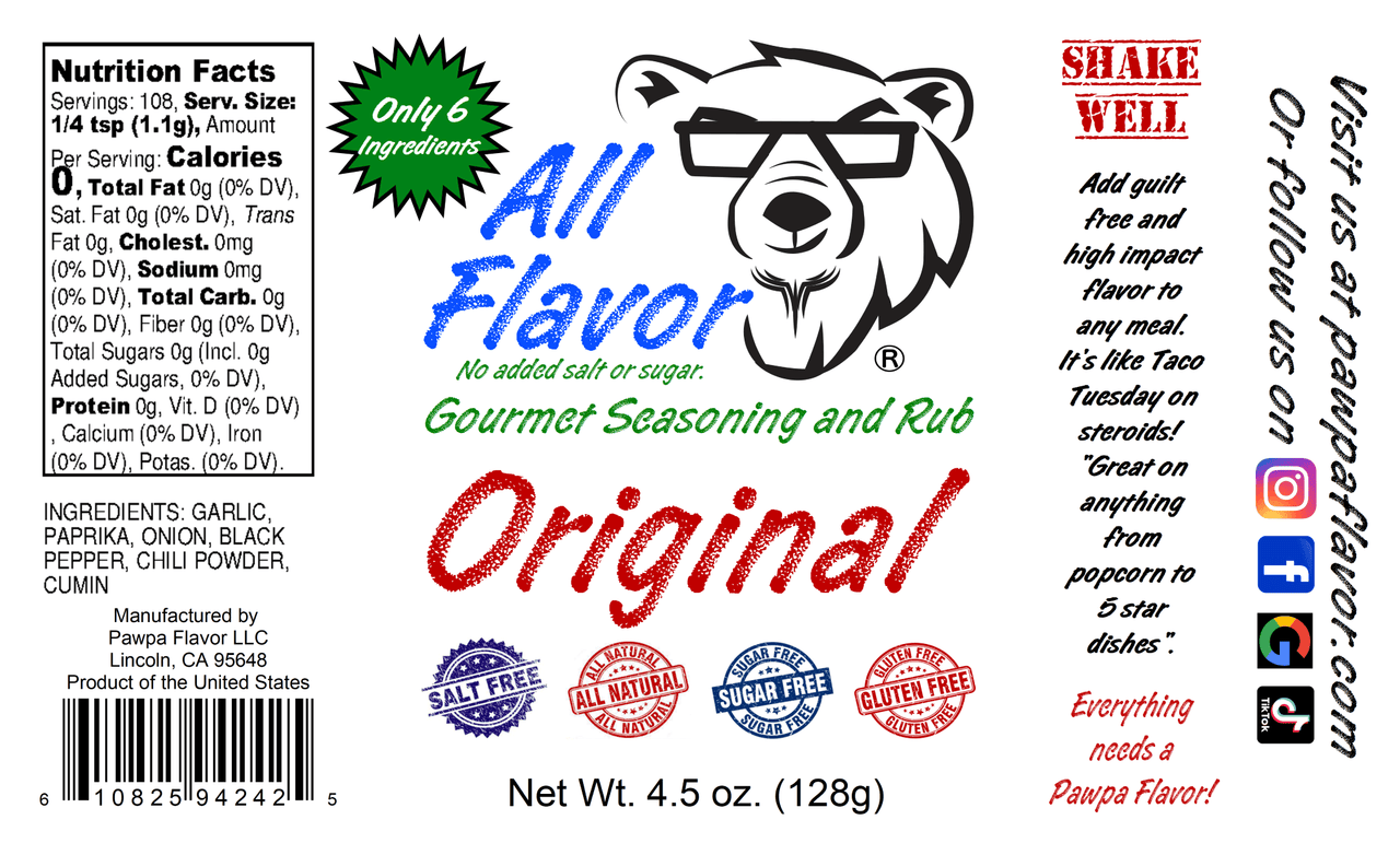 Pawpa Flavor LLC Seasonings and Rubs All Flavor Original