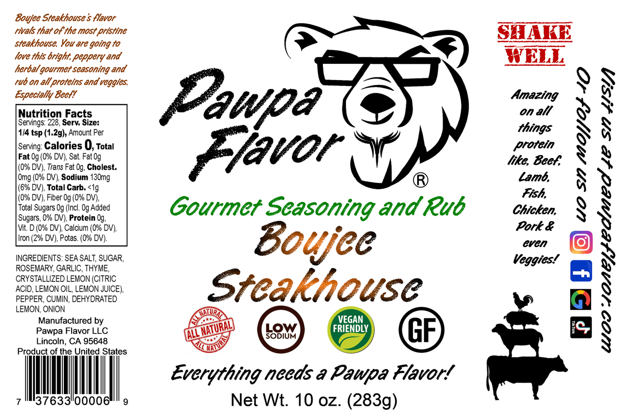 Pawpa Flavor LLC Seasonings and Rubs Pawpa Flavor Boujee Steakhouse