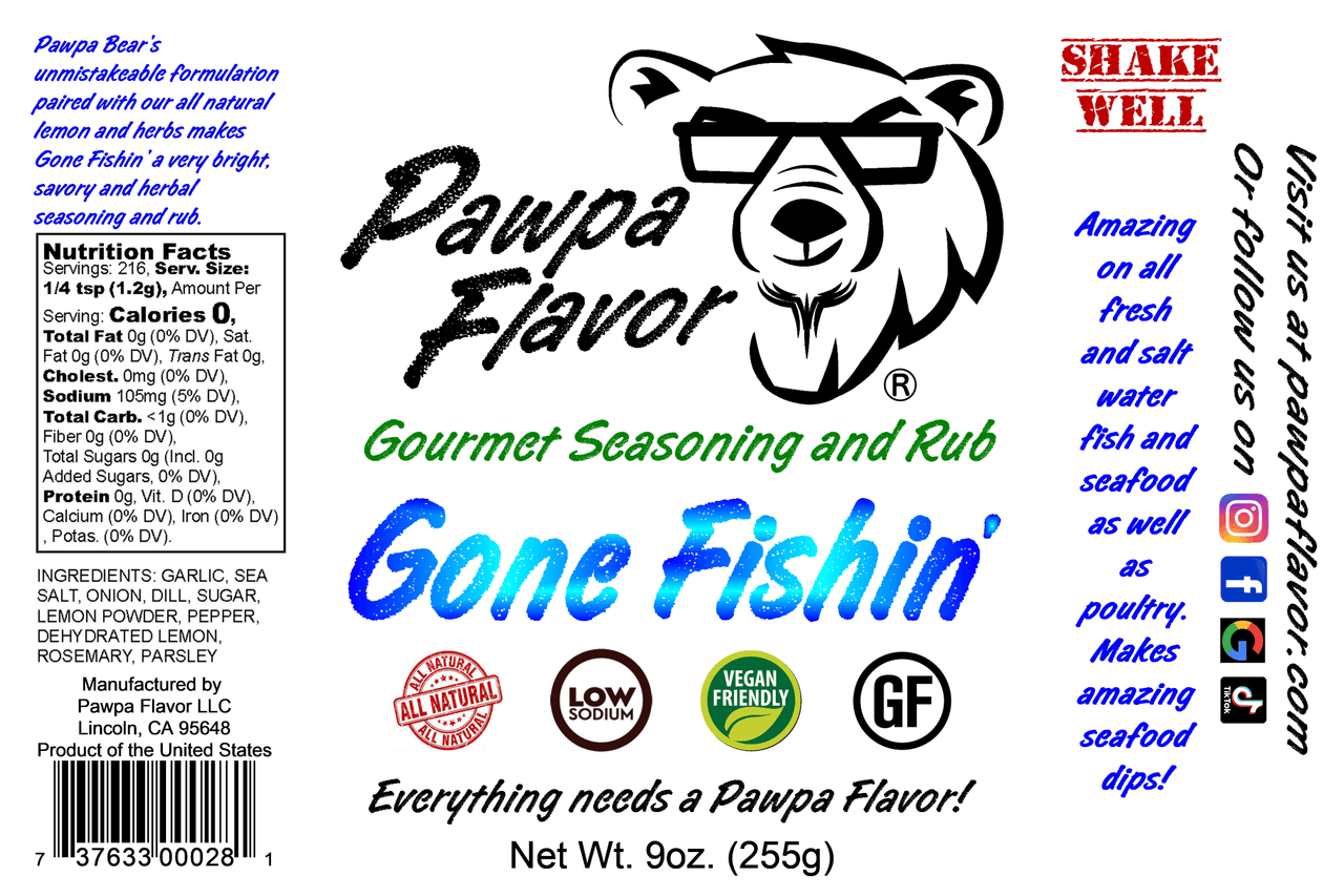 Pawpa Flavor LLC Seasonings and Rubs Pawpa Flavor Gone Fishin'