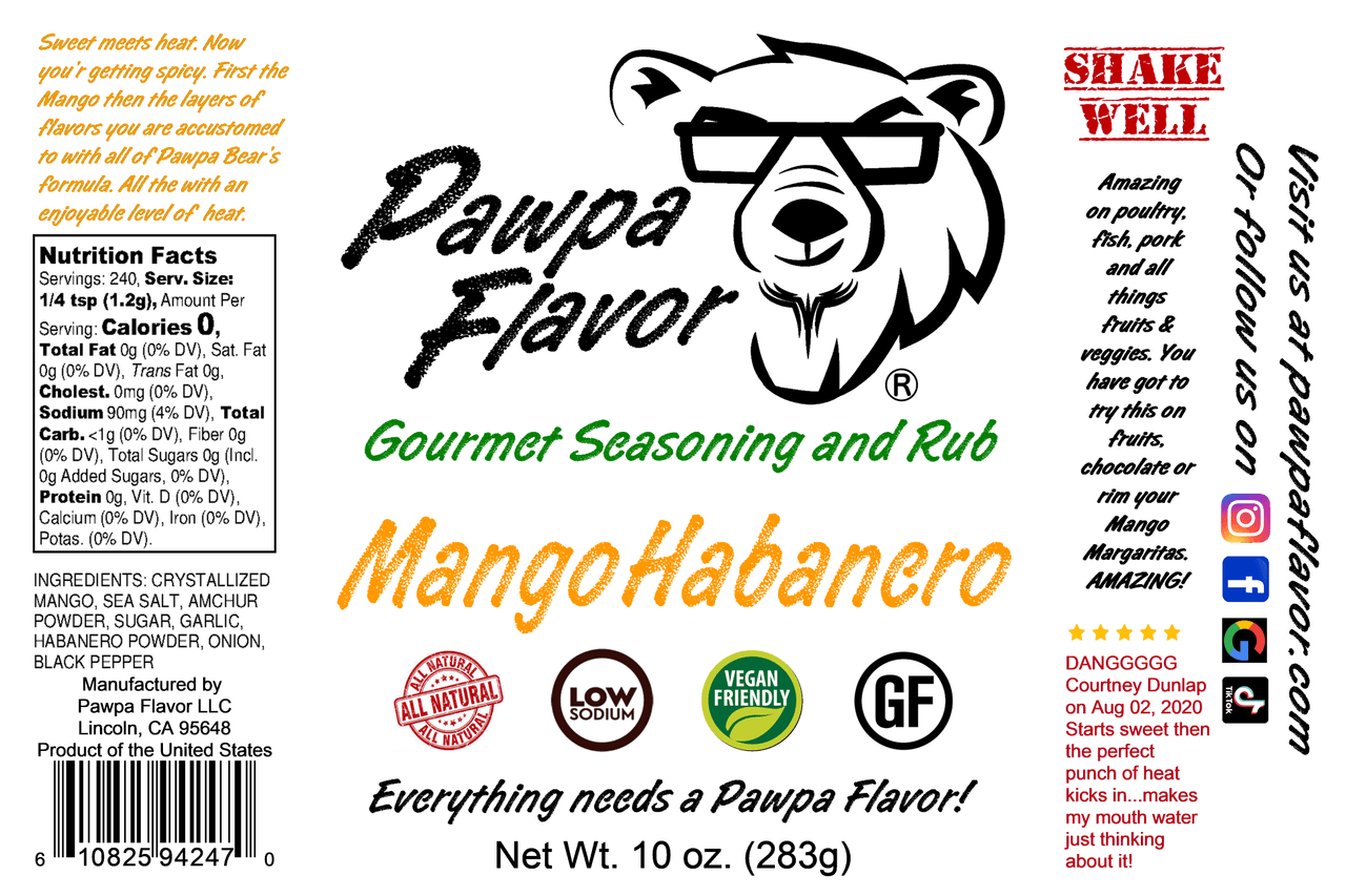 Pawpa Flavor LLC Seasonings and Rubs Pawpa Flavor Mango Habanero