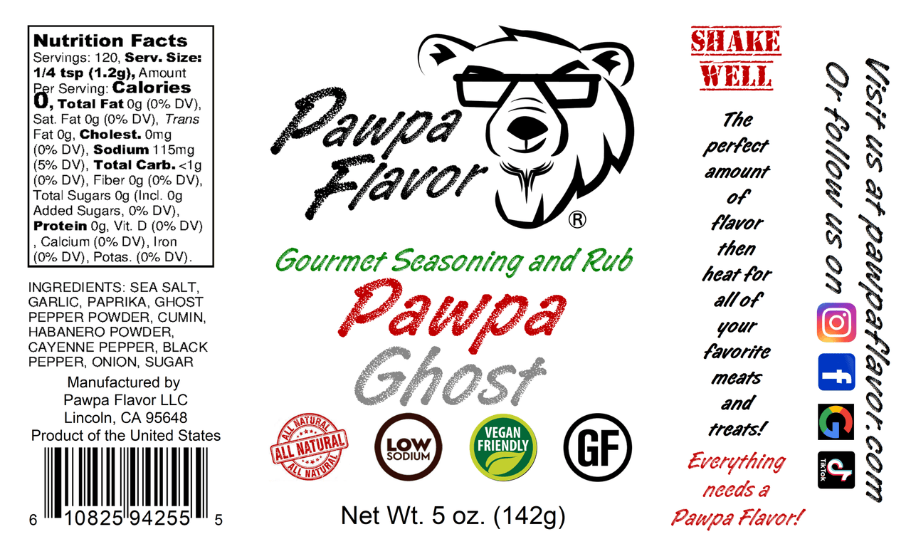 Pawpa Flavor LLC Seasonings and Rubs Pawpa Flavor Pawpa Ghost