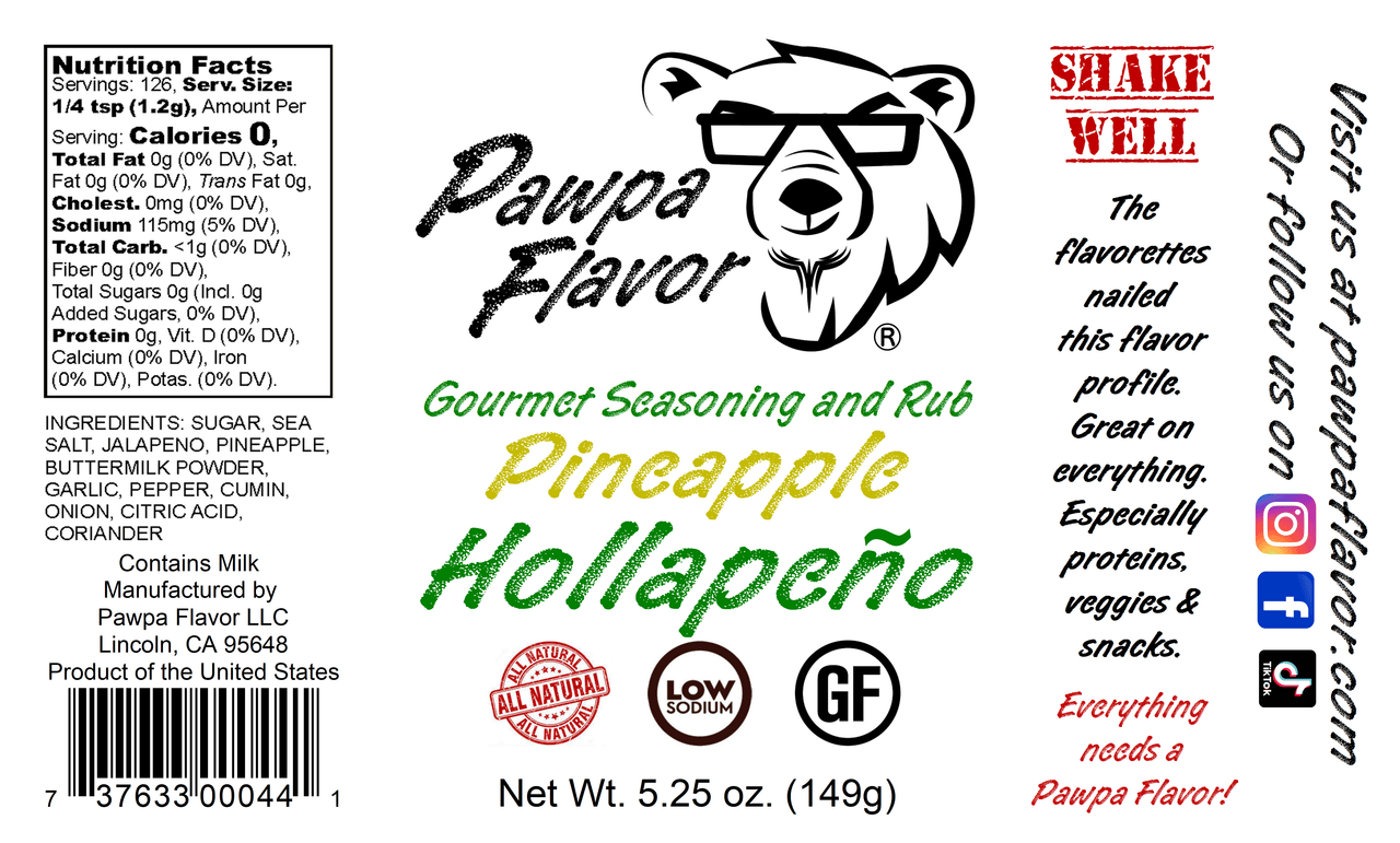 Pawpa Flavor LLC Seasonings and Rubs Pawpa Flavor Pineapple Hollapeno